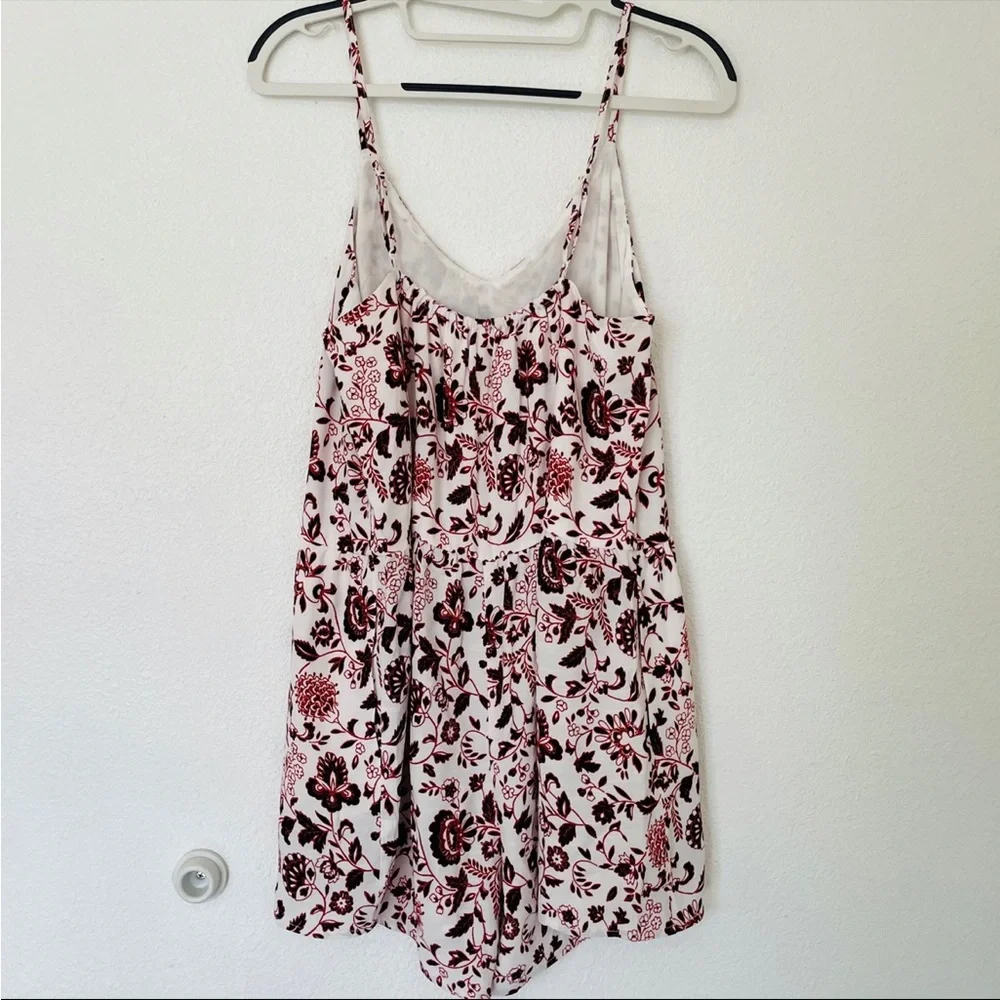 NWOT  LOFT  White, Pink & Burgundy Paisley Print Romper - S - Picture 3 of 7